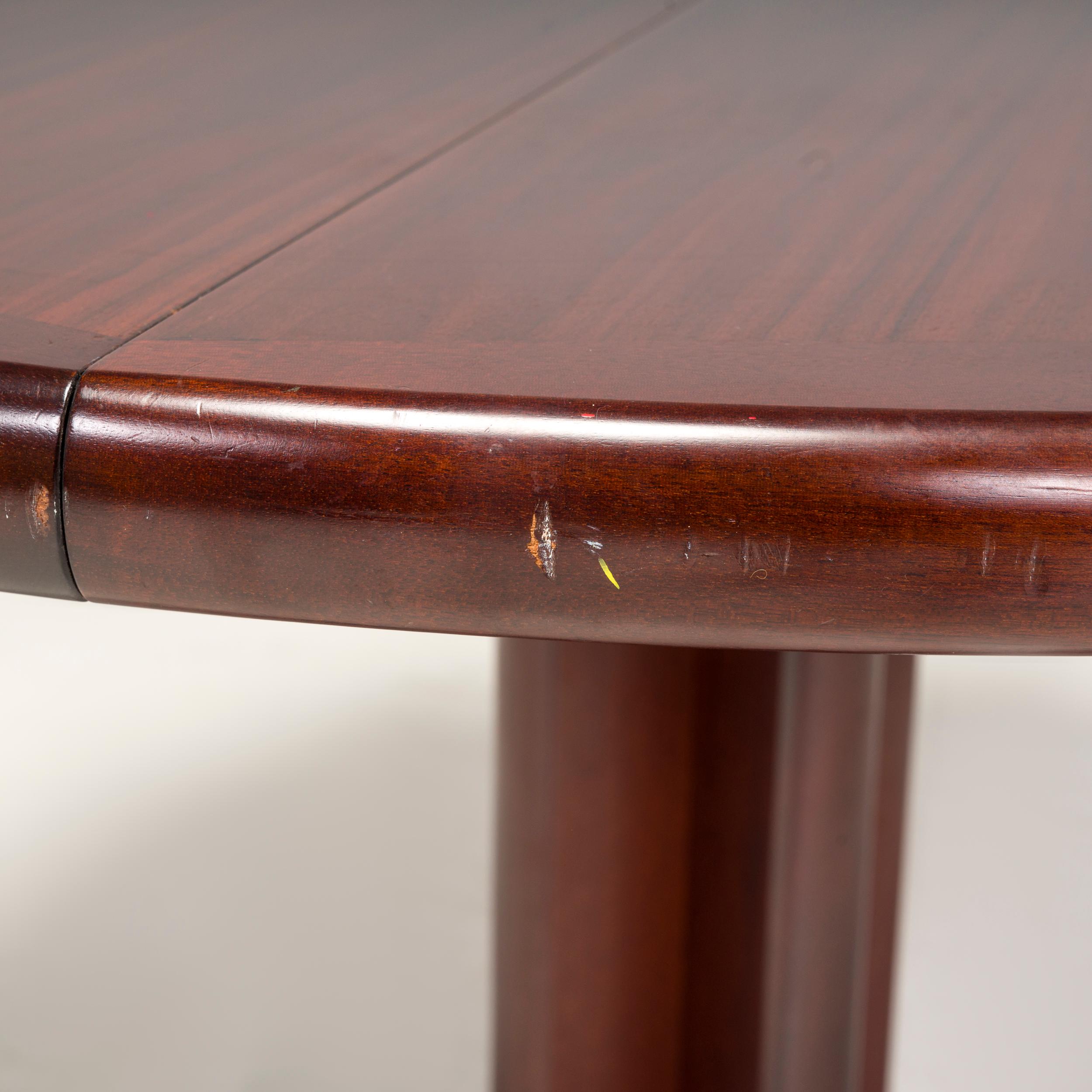 Mid-20th Century Round Double Extendable Rosewood Dining Table, 1960s For Sale