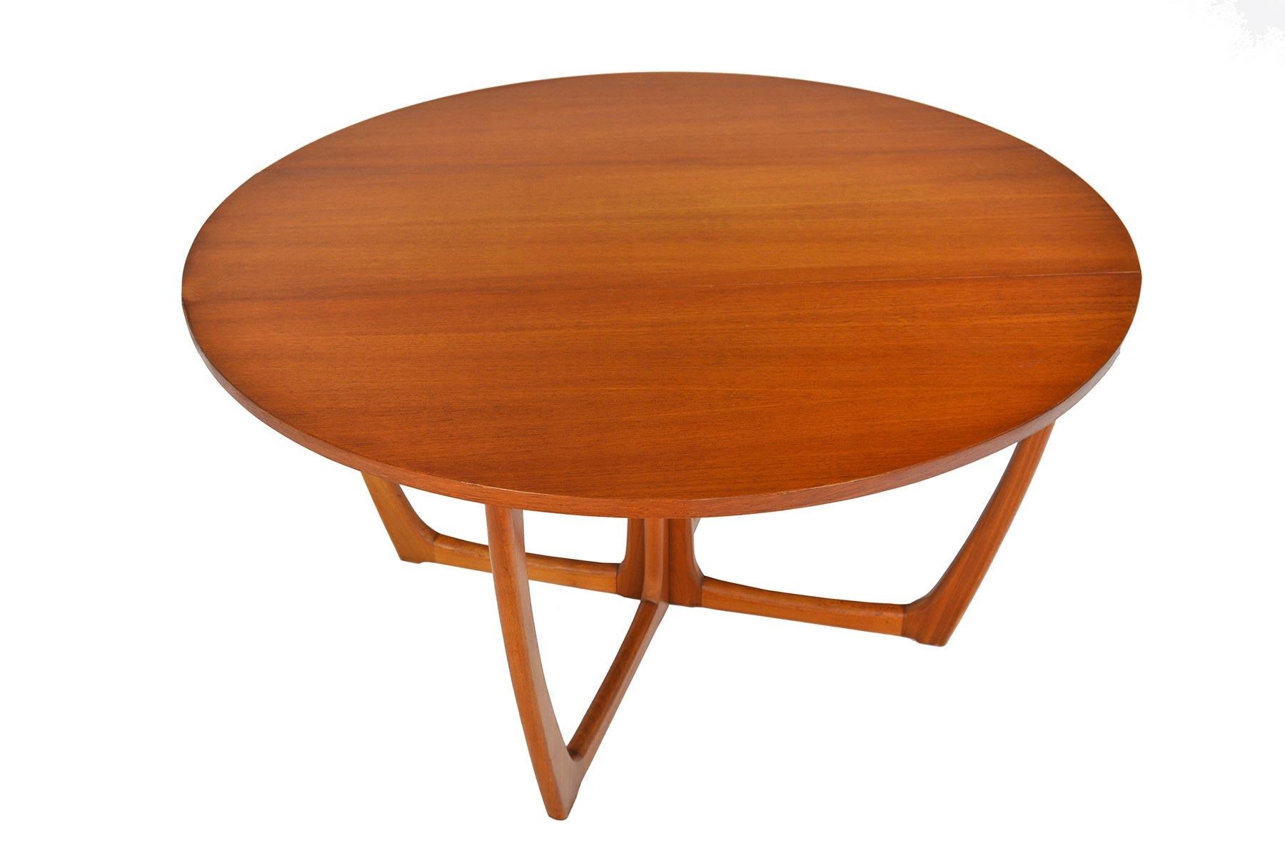 Scottish Round Drop-Leaf Dining Table by Beithcraft