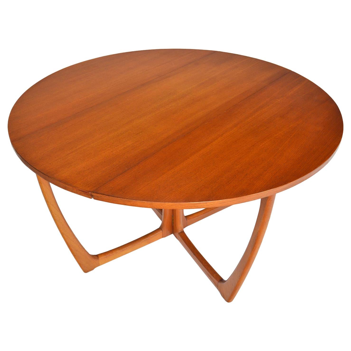 Round Drop-Leaf Dining Table by Beithcraft