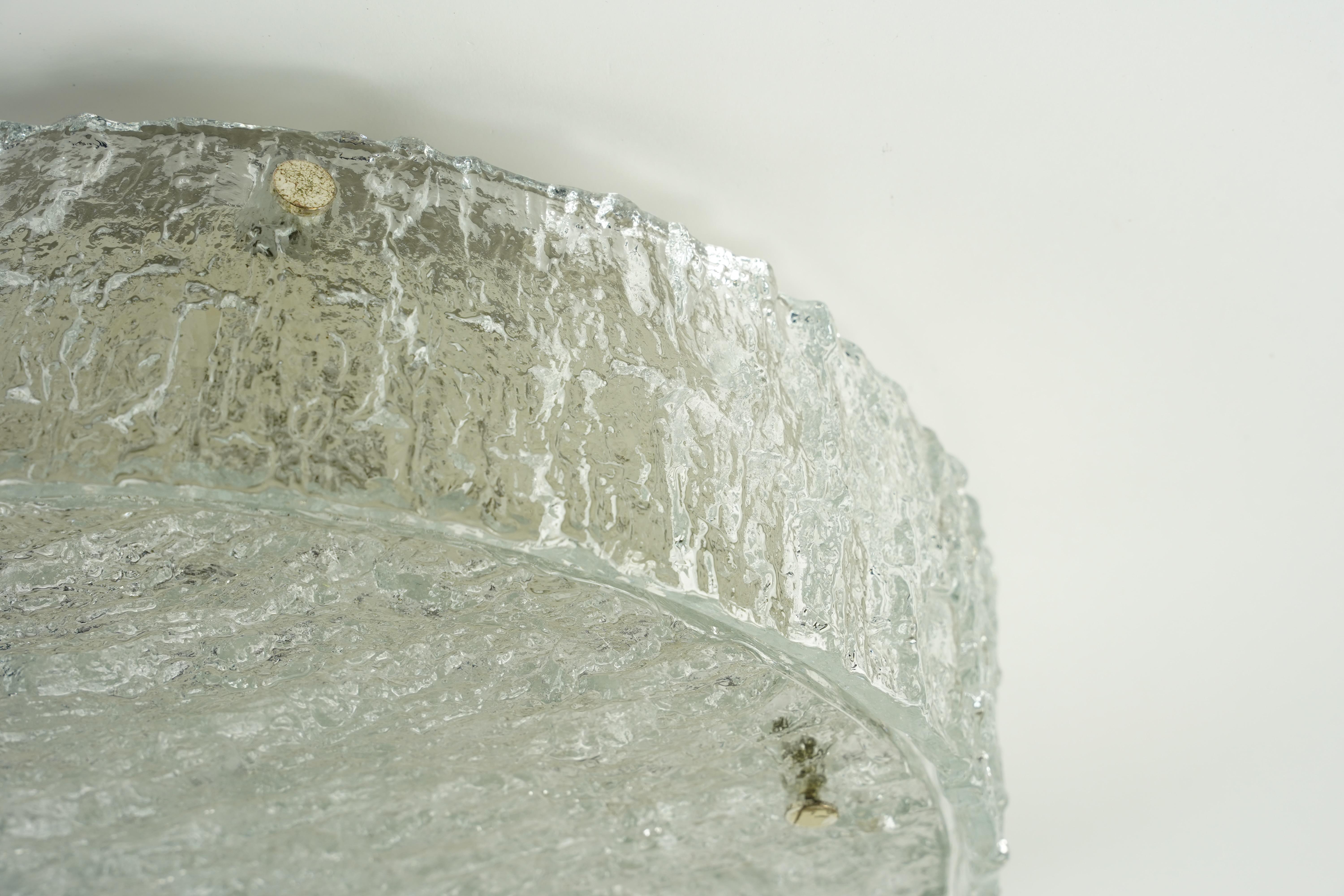 Monture encastrée en verre rond en forme de tambour par Kaiser, Allemagne, années 1960 en vente 2