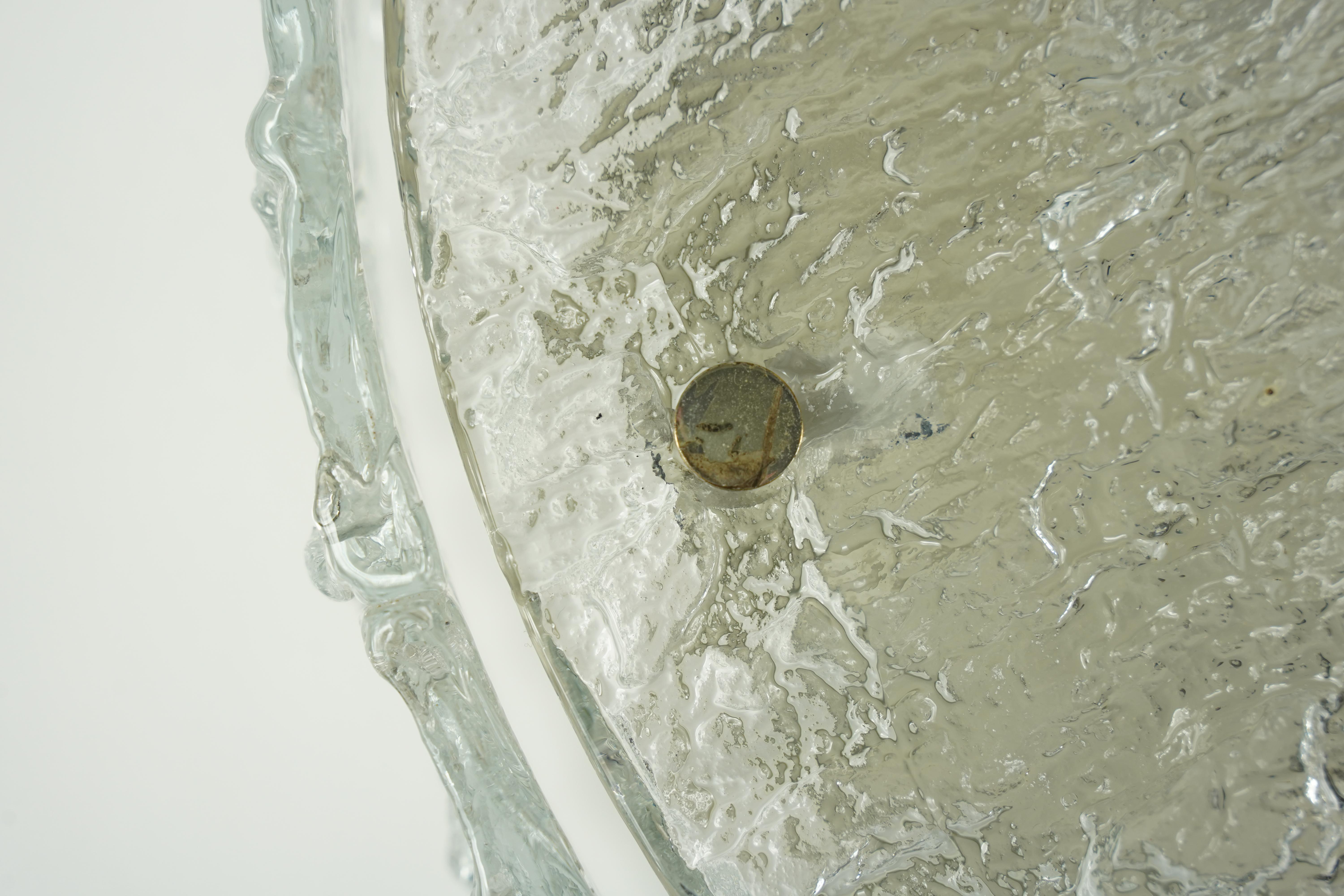 20ième siècle Monture encastrée en verre rond en forme de tambour par Kaiser, Allemagne, années 1960 en vente