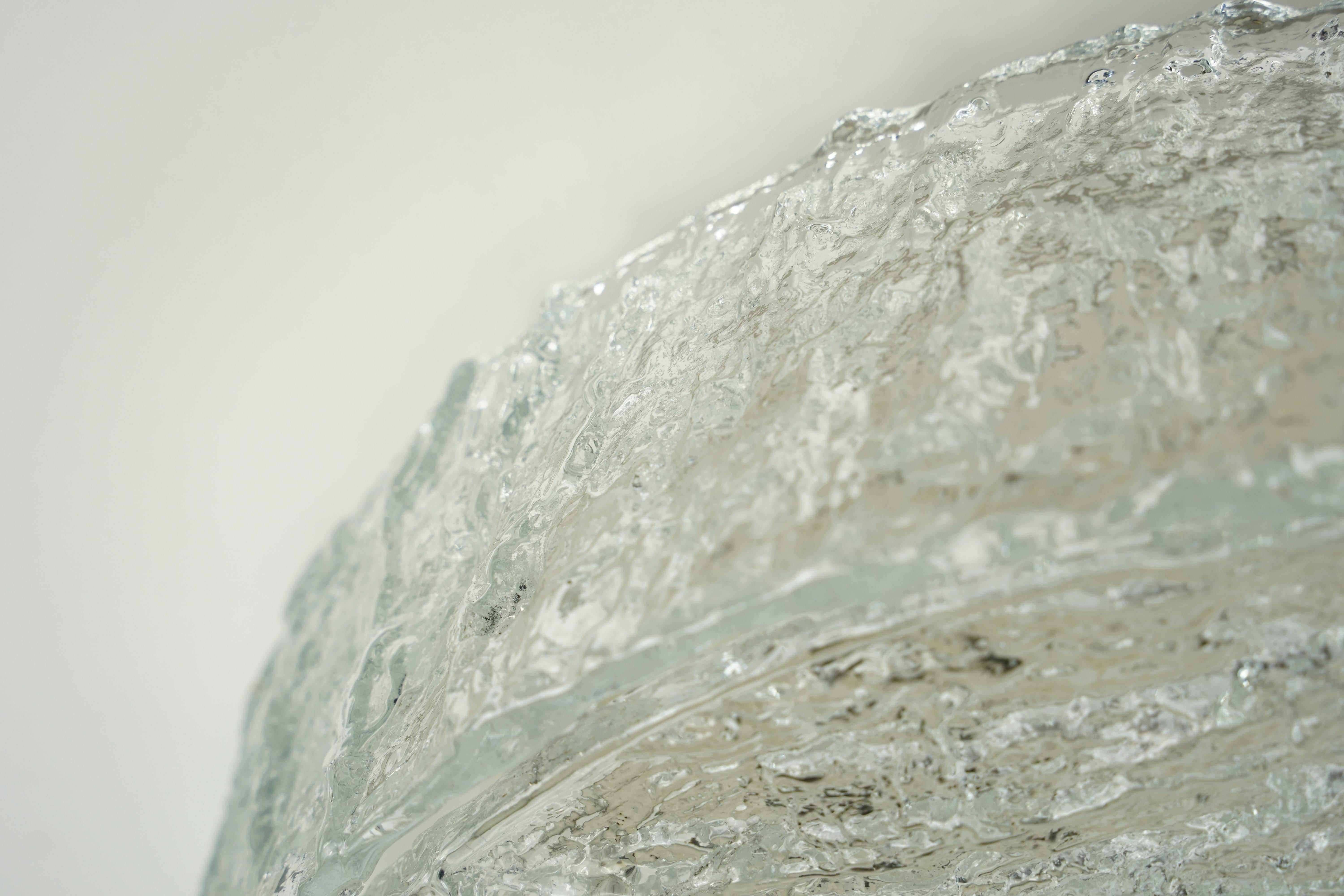 Métal Monture encastrée en verre rond en forme de tambour par Kaiser, Allemagne, années 1960 en vente