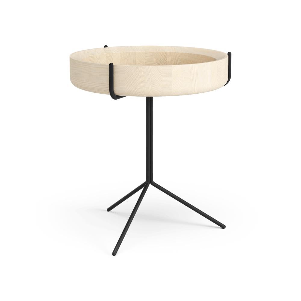 Table d'appoint ronde à plateau tambour Corinna Warm pour Swedese en frêne de 14 pouces, cadre noir en vente 4