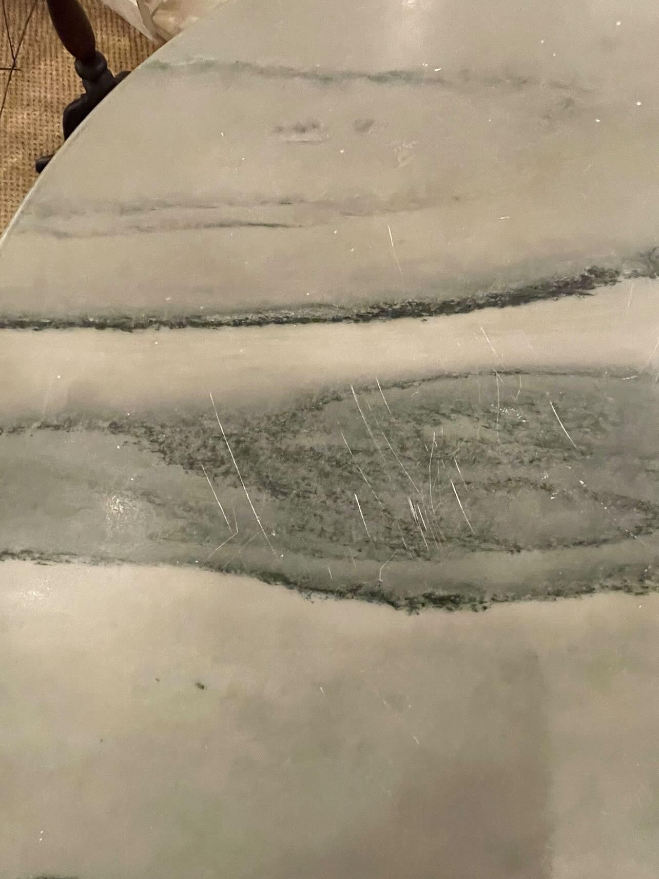 Round Ebonized Thonet Bentwood Table with Marble Top 5