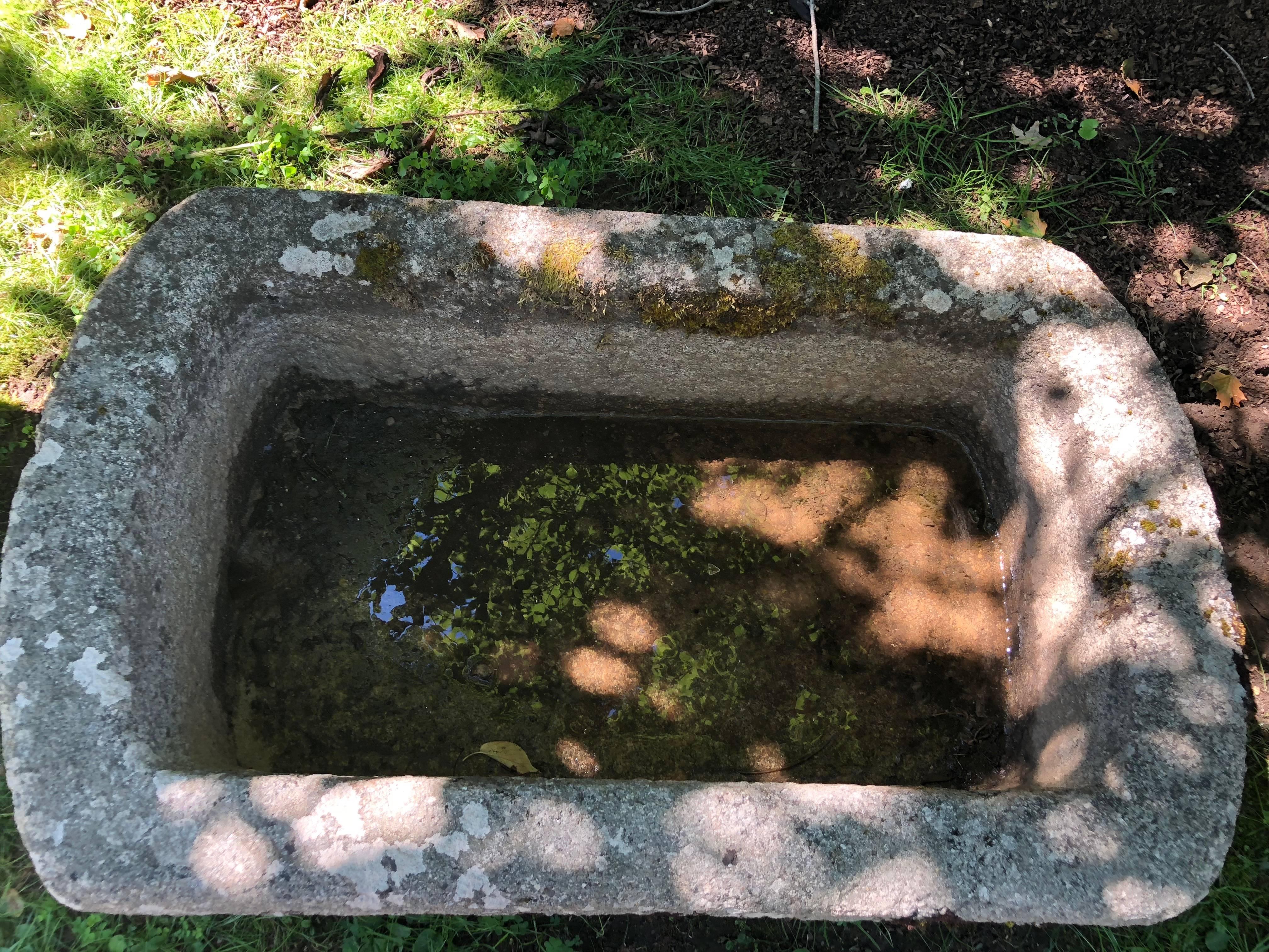 Round-Edged 18th Century Hand-Carved Cornish Granite Trough 1