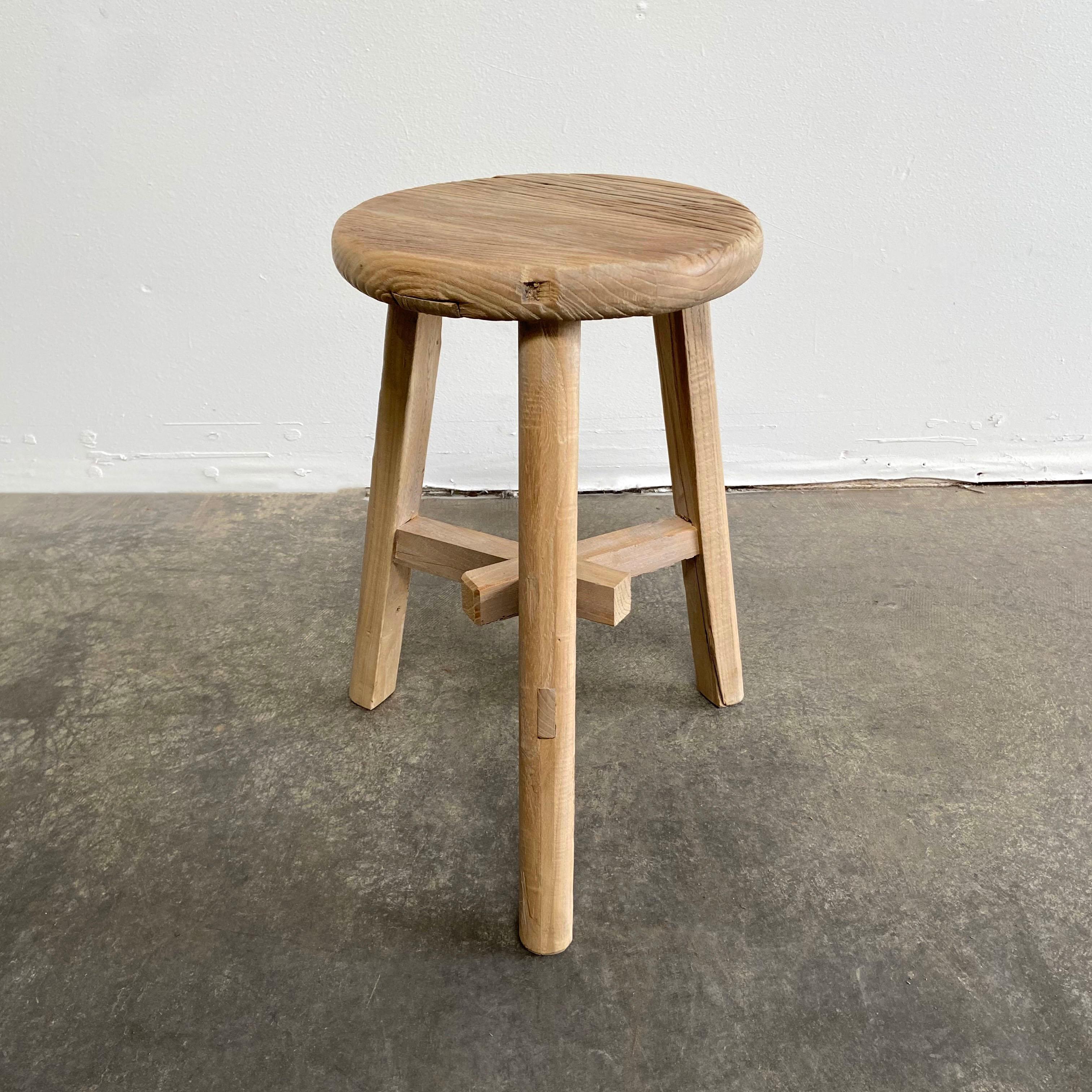 Round elm wood stool
Beautiful antique patina, with weathering and age, these are solid and sturdy ready for daily use, use as a table, stool, drink table, they are great for any space. Each piece is truly unique and one of a kind with different
