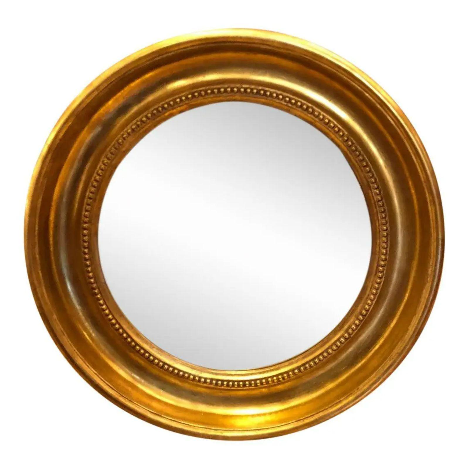 Round Empire Style Gold Mirror by Randy Esada Designs, 2010s For Sale 1