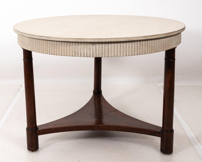 Round Empire Style Mahogany Accent Table at 1stDibs