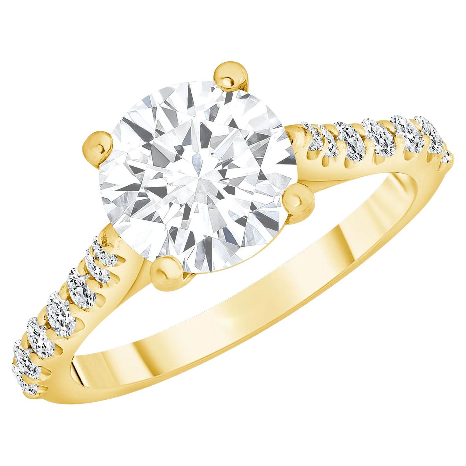 Round Brilliant Solitaire 18K Gold Engagement Ring
