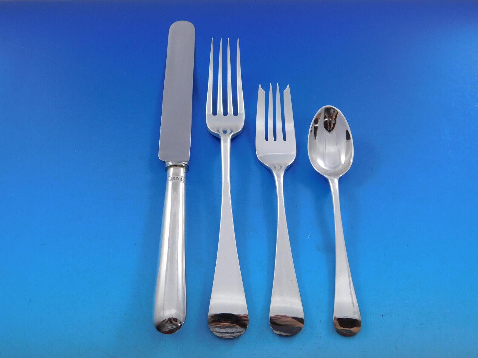 Round English by James Robinson Sterling Silver Flatware Set Dinner 126 pieces Excellent état - En vente à Big Bend, WI
