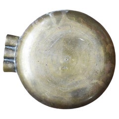 Round Etched Brass Indian Ashtray or Trinket Dish