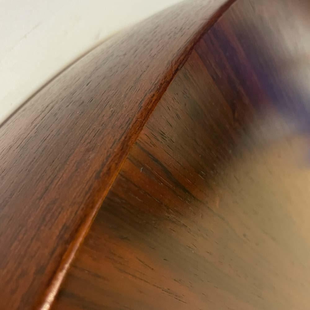 Table de salle à manger ronde à rallonge en palissandre de Rio, années 1960 en vente 5