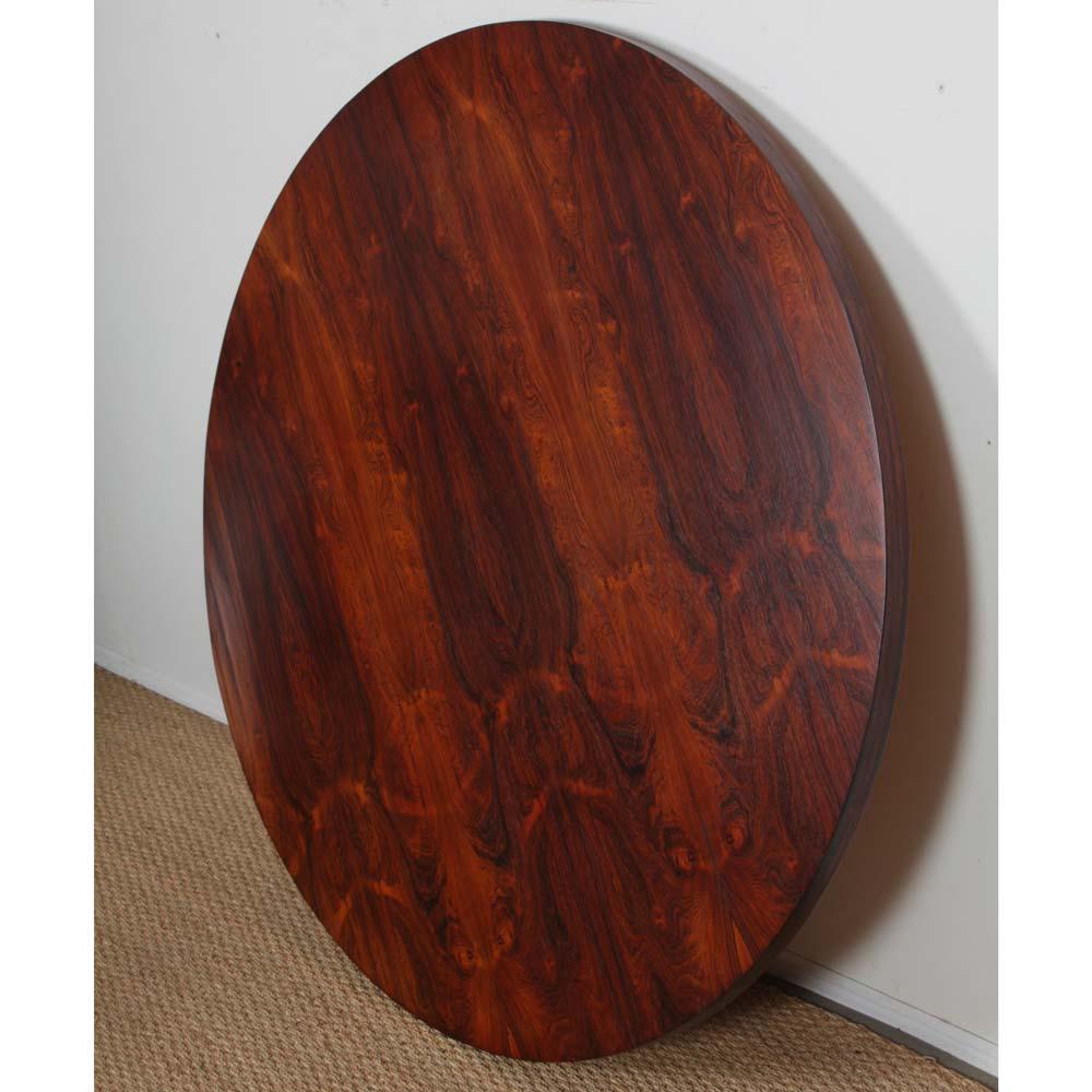 Tavolo da pranzo rotondo allungabile in palissandro Rio, anni '60 in vendita 3