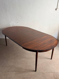 Round extendable dining table in Rio Rosewood by Arne Vodder, Denmark, 1960s
