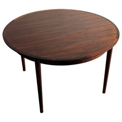 Round extendable dining table in Rio Rosewood by Arne Vodder, Denmark, 1960s