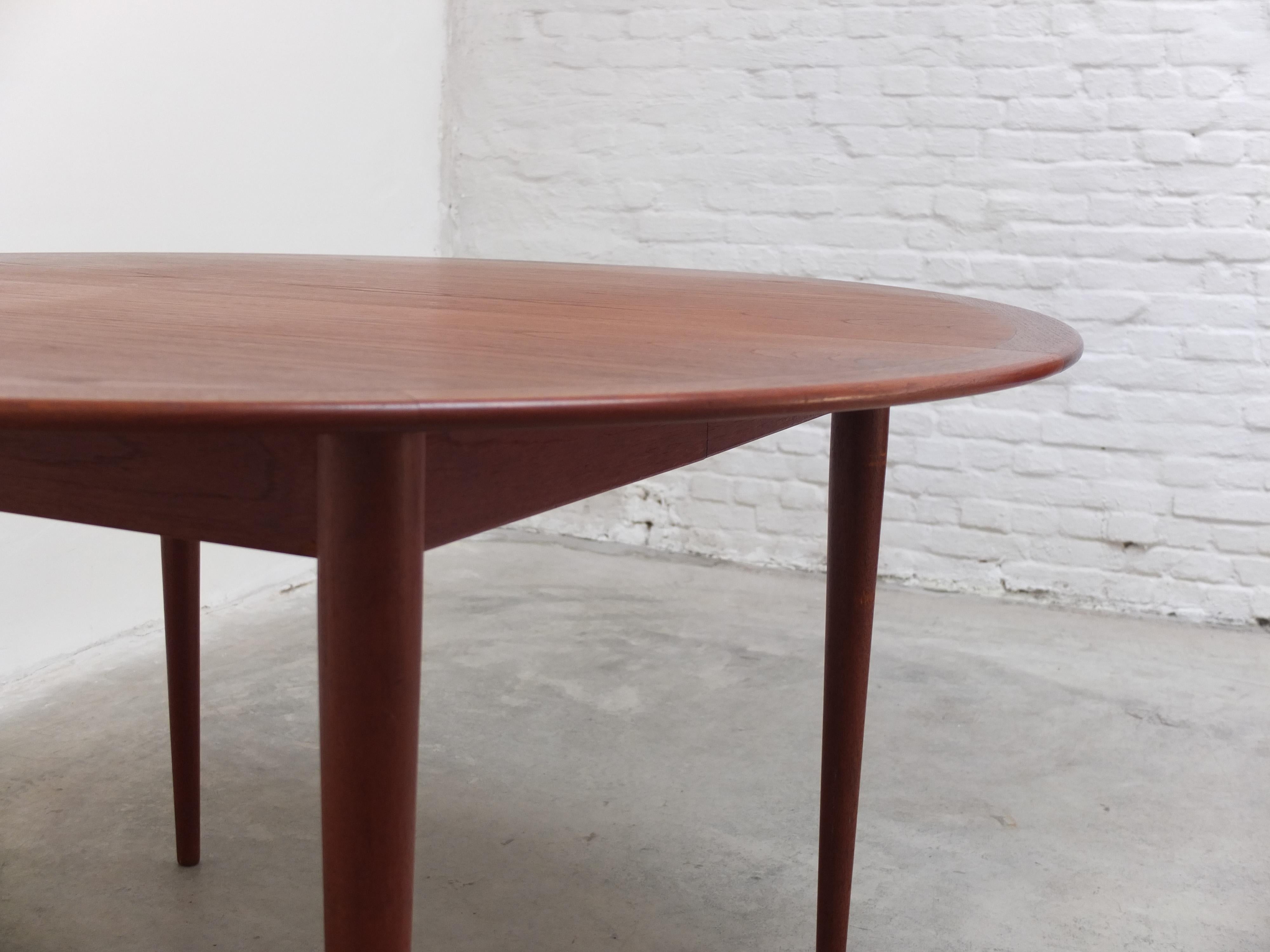 Round Extendable Dining Table in Teak by Grete Jalk for Poul Jeppesen, 1960s 4
