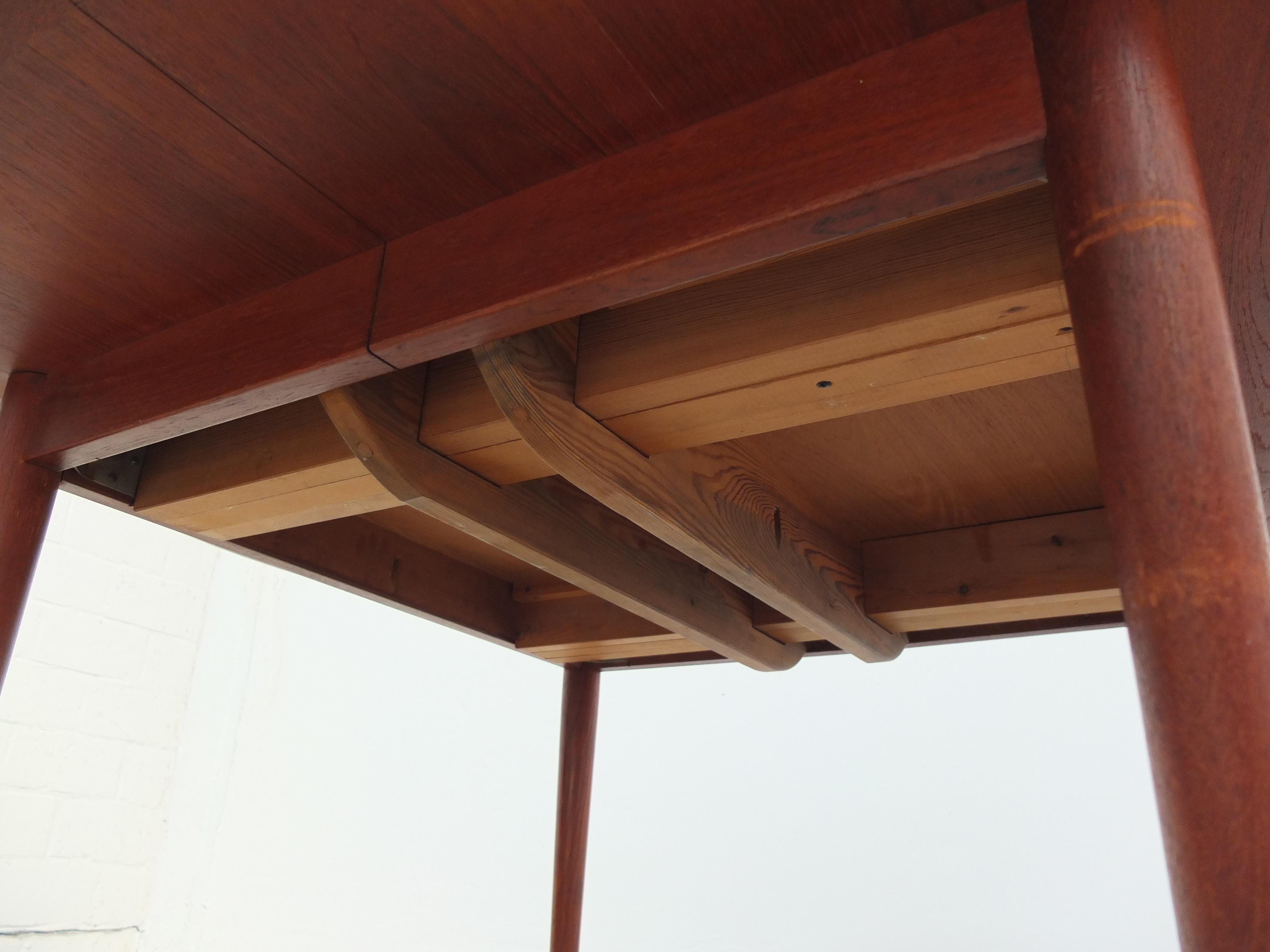 Round Extendable Dining Table in Teak by Grete Jalk for Poul Jeppesen, 1960s 5