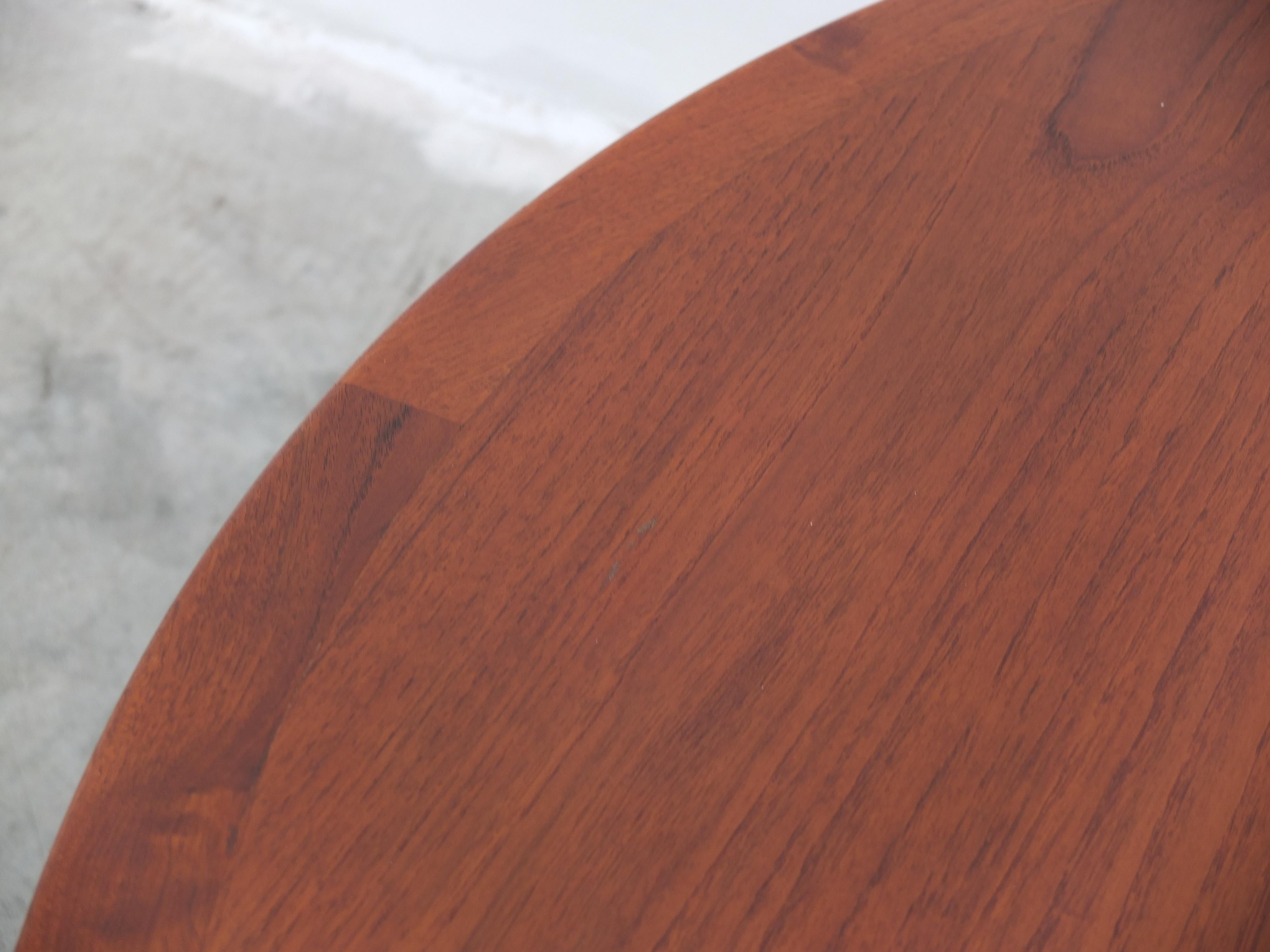 Round Extendable Dining Table in Teak by Grete Jalk for Poul Jeppesen, 1960s 3
