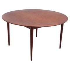 Round Extendable Dining Table in Teak by Grete Jalk for Poul Jeppesen, 1960s
