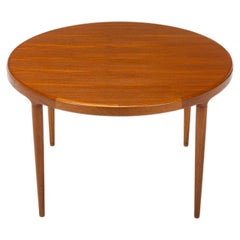 Vintage Round Extendable Dining Table in Teak by Harry Østergaard for Randers Furniture 