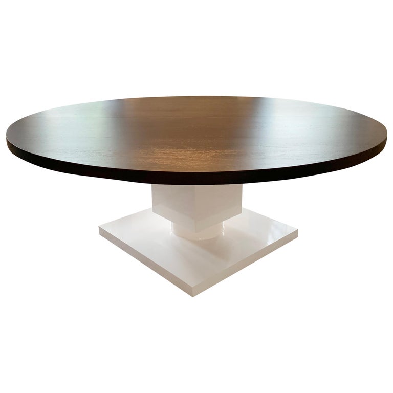 Round Extendable Wenge Dining Table, Contemporary Round Dining Tables Extendable