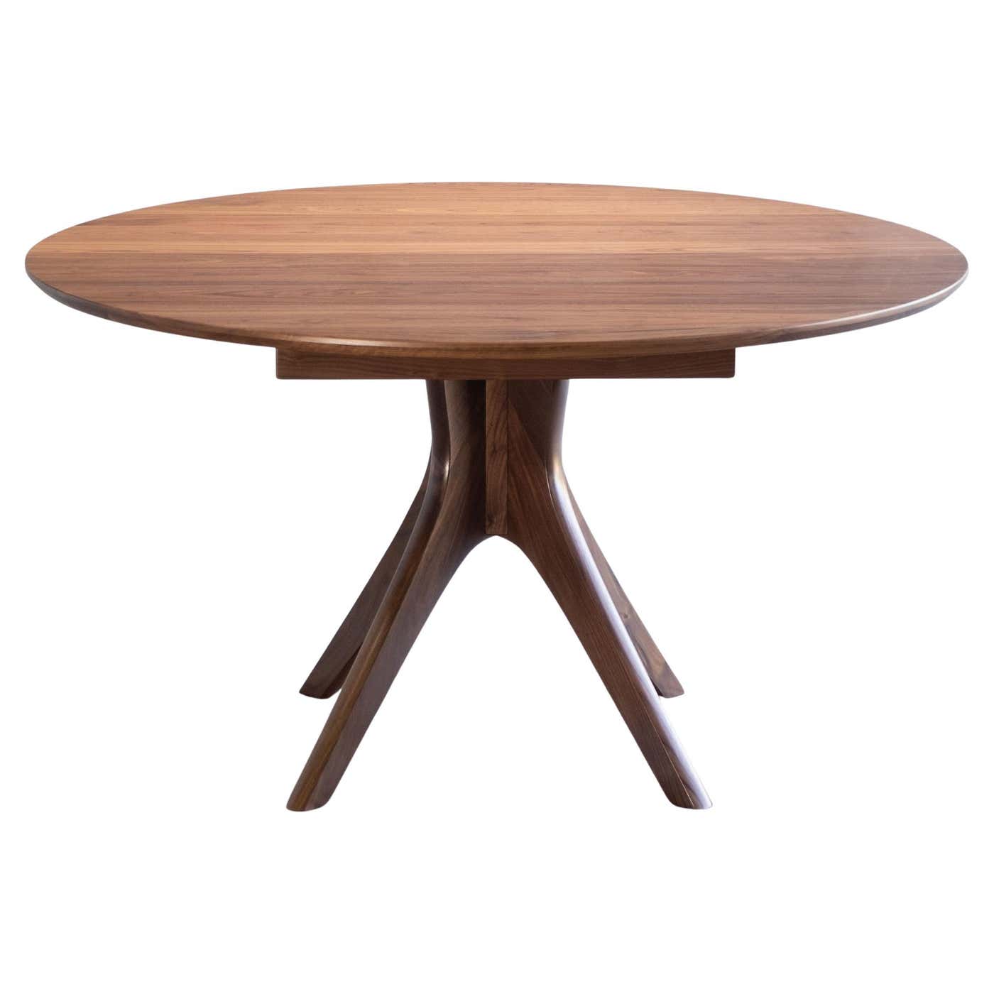 Round Extendable Walnut Round Extendable Pedestal Dining Table 38