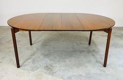 Round Extendable Walnut Dining Table By Greta Grossman For Glenn Of California