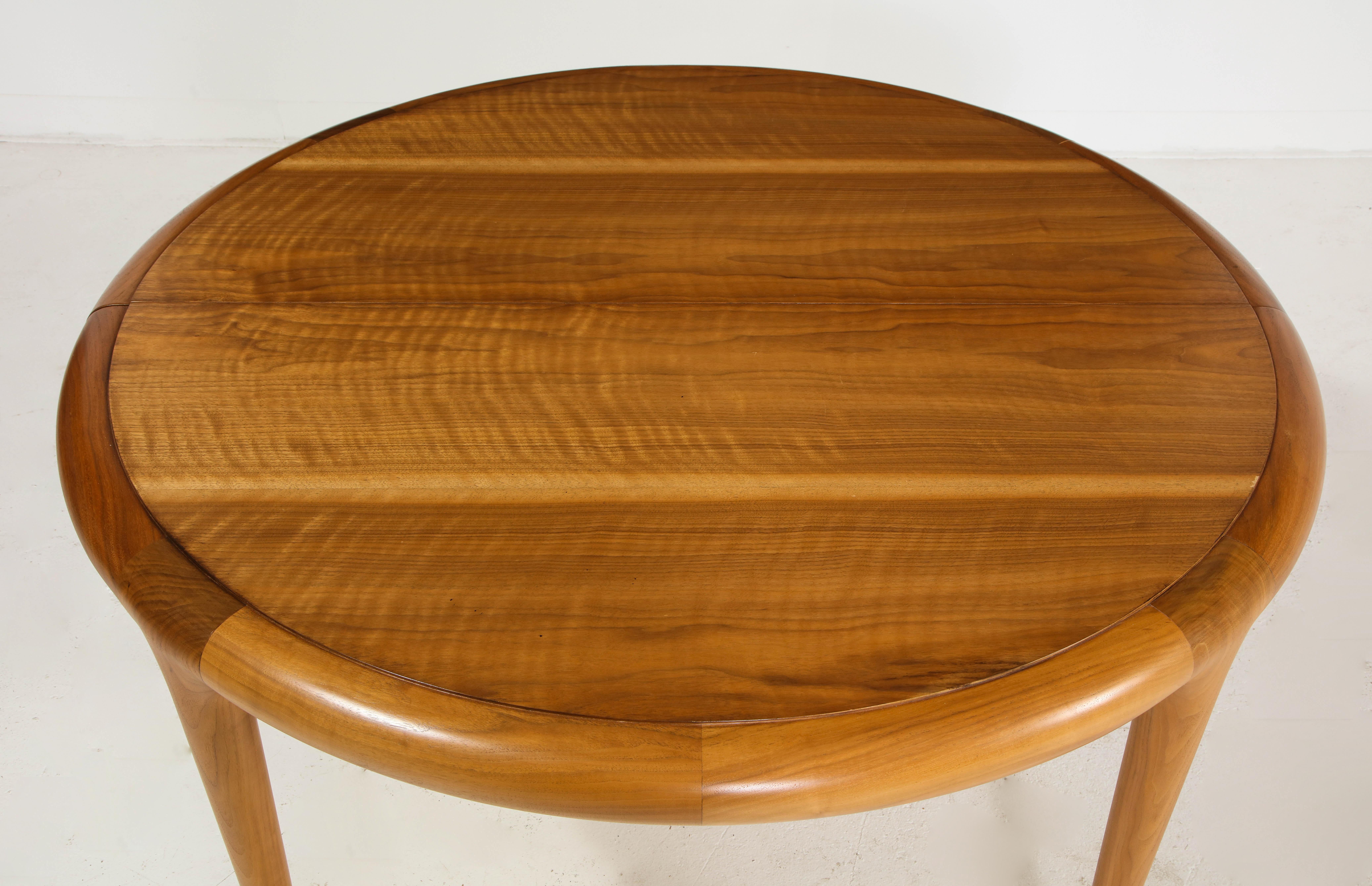 Round Extension Dining Table in Wood Offered by Vladimir Kagan Design Group 2