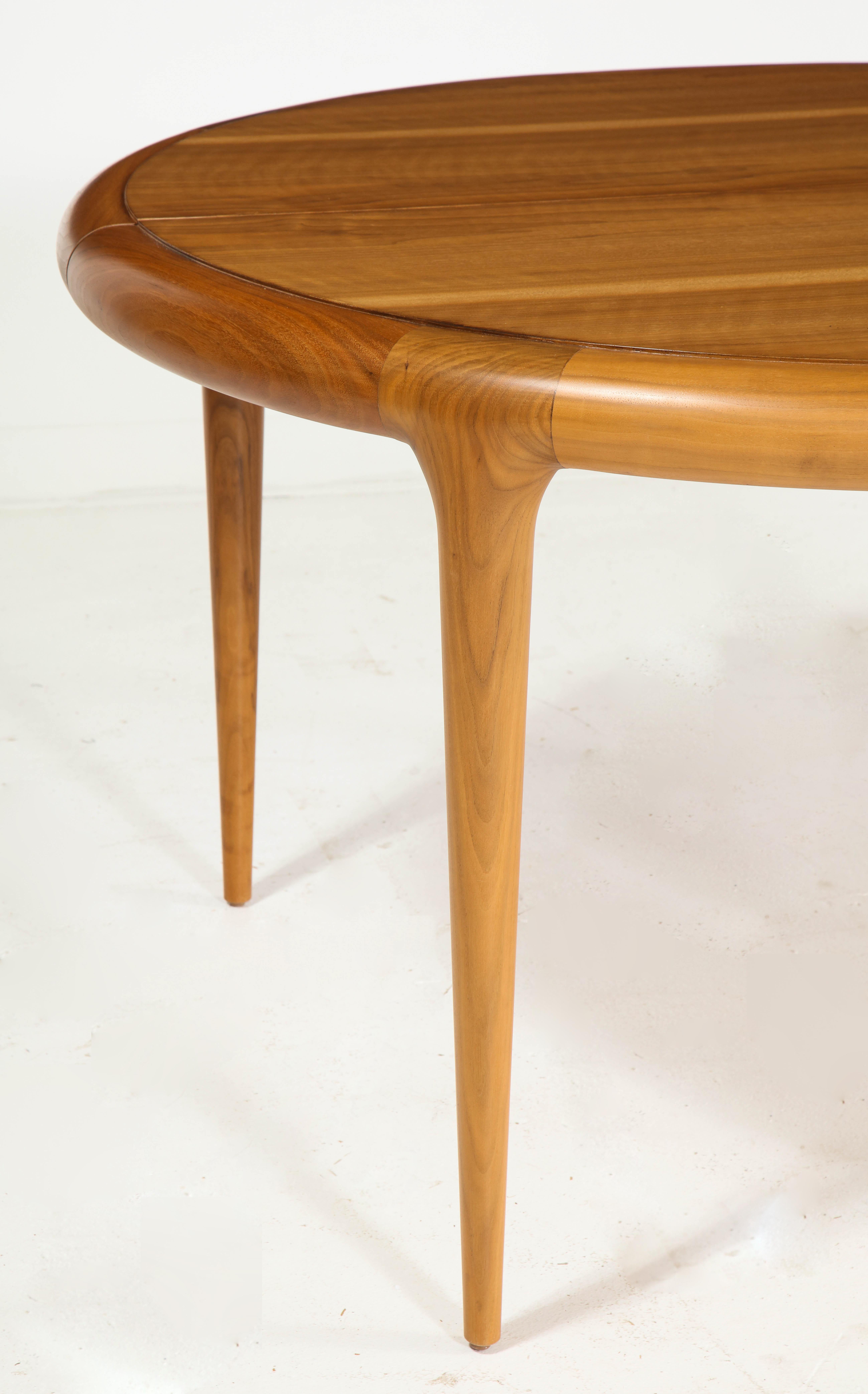 Round Extension Dining Table in Wood Offered by Vladimir Kagan Design Group 3