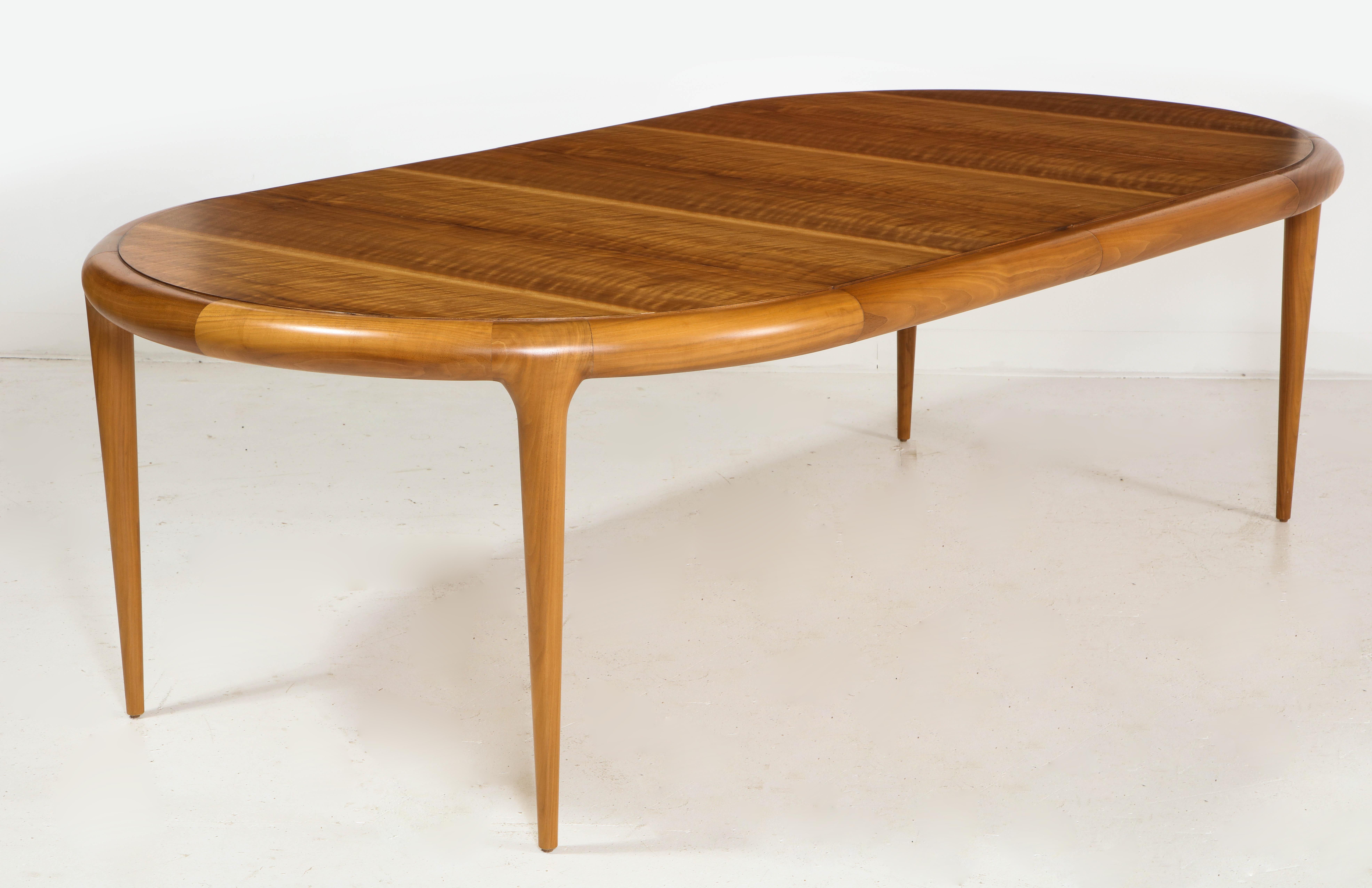 American Round Extension Dining Table in Wood Offered by Vladimir Kagan Design Group