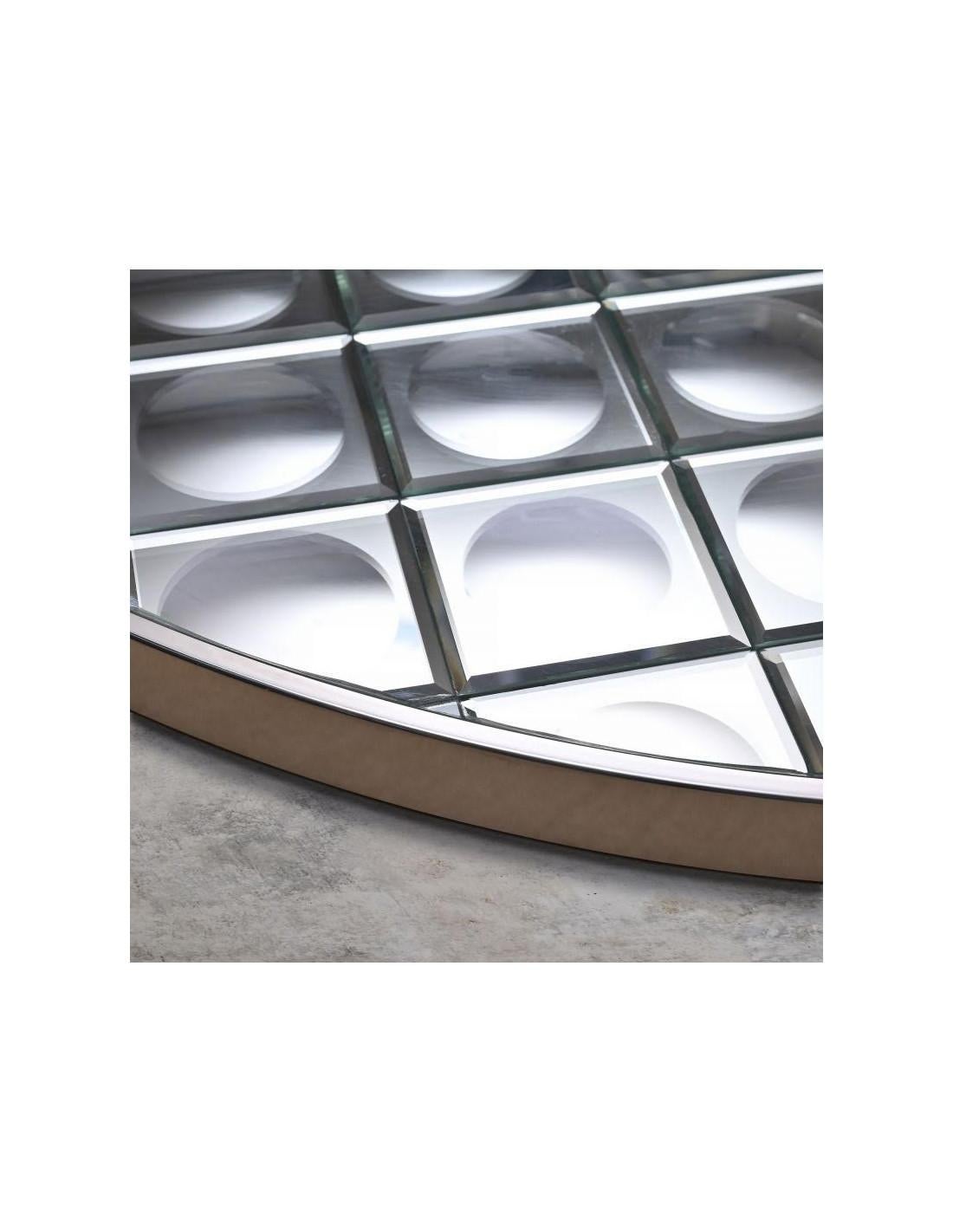 Round Faceted Witch Mirror with Infinity Effect, 20th Century. For Sale 1