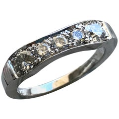 Runde fünf Diamanten Band 0,54 Karat TW, 14 Karat W, Ben-Dannie