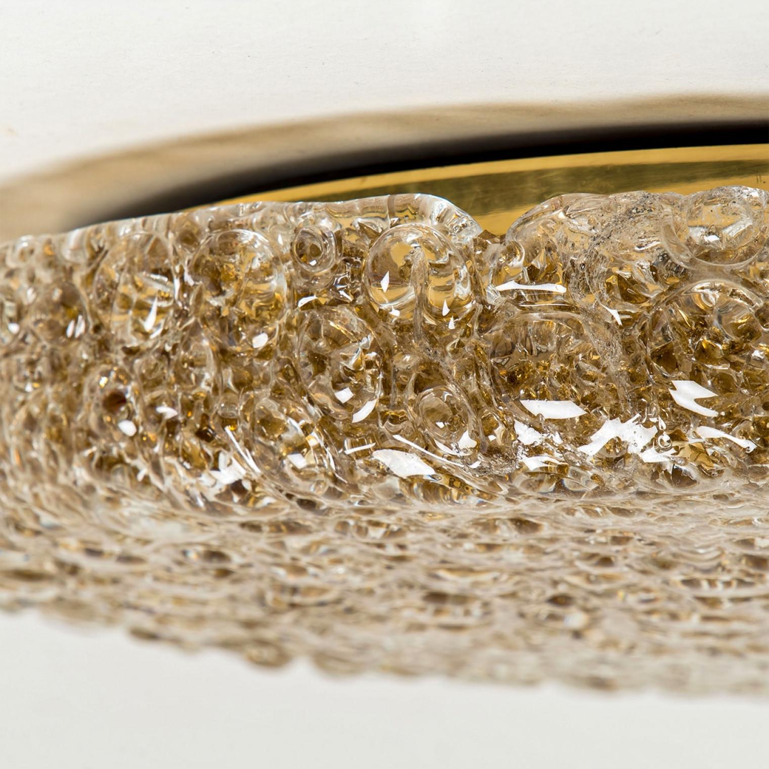 Fait main Monture encastrée ronde en verre fumé par Hillebrand, 1970 en vente