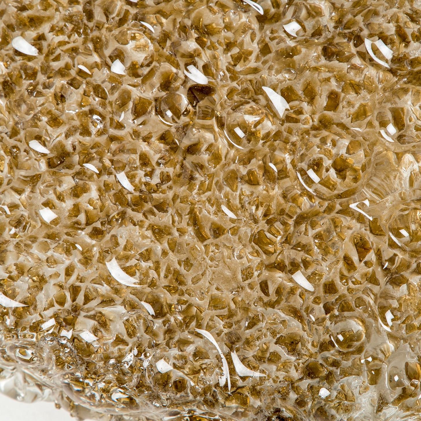 Empotrable redondo de cristal ahumado plano by Hillebrand, 1970 en Bueno estado para la venta en Rijssen, NL