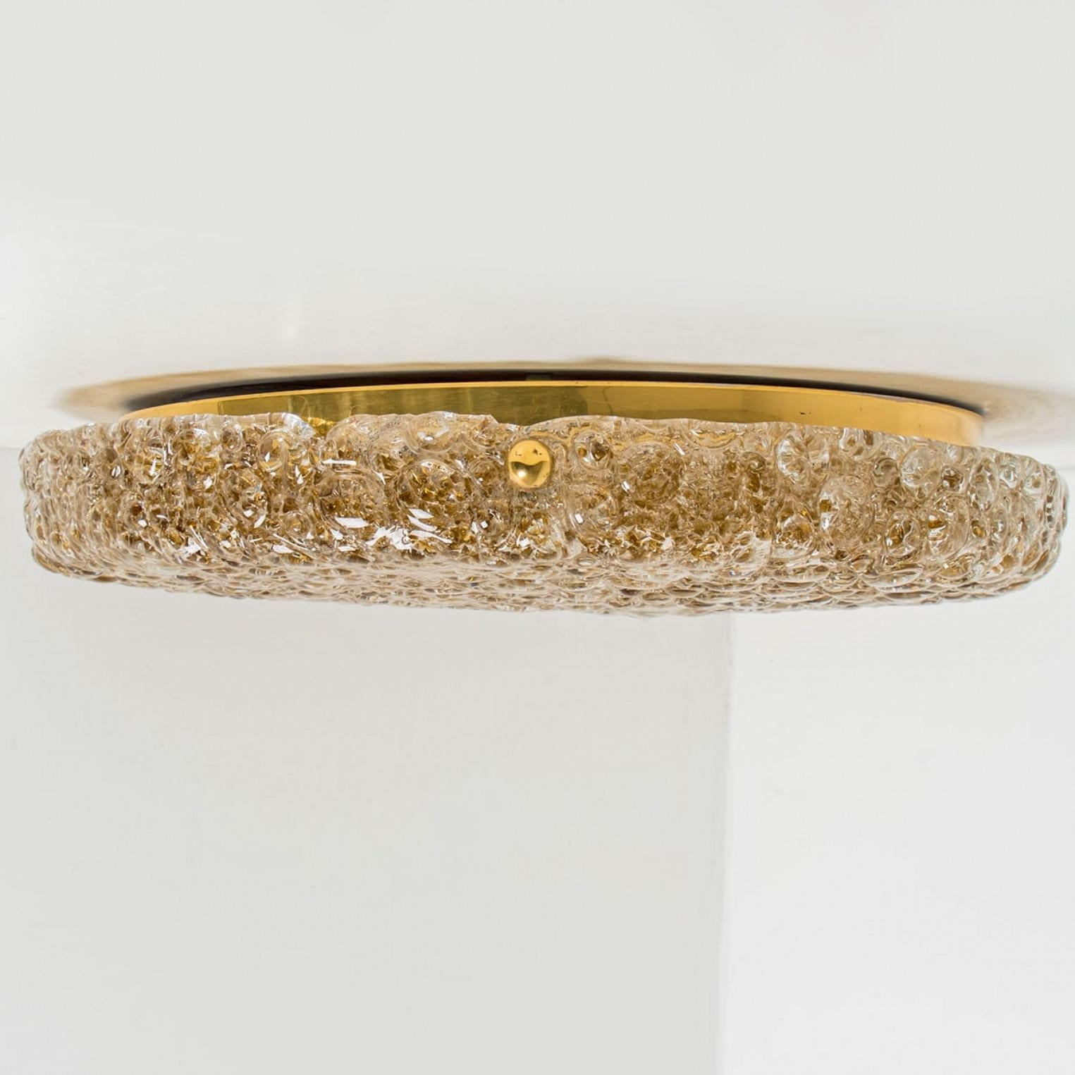 Empotrable redondo de cristal ahumado plano by Hillebrand, 1970 finales del siglo XX en venta