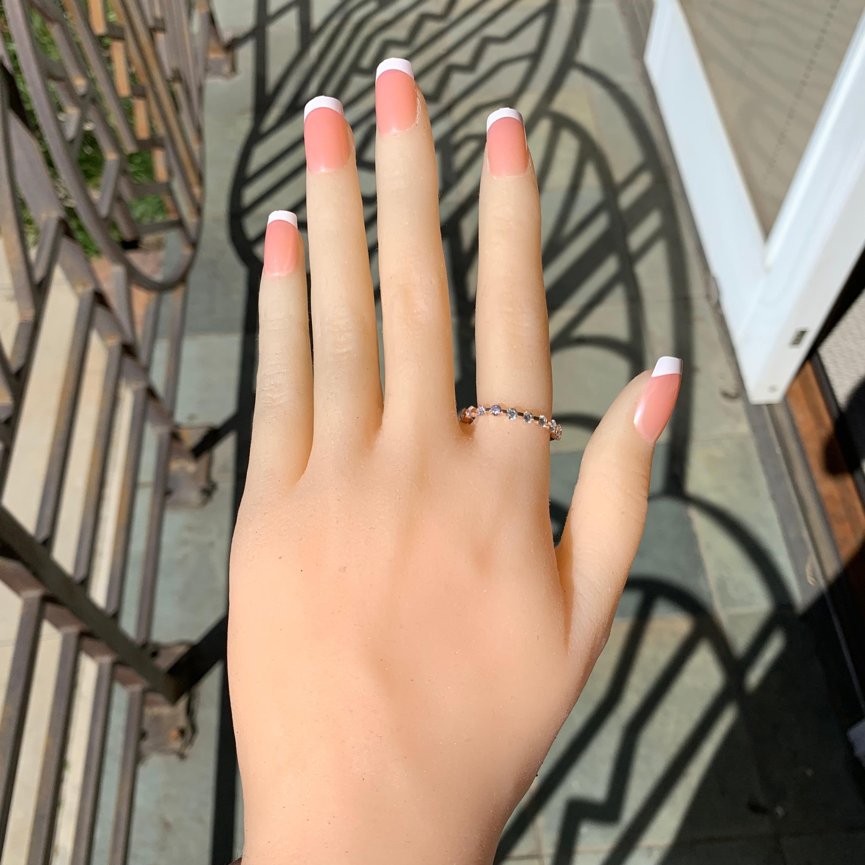 floating diamond eternity band