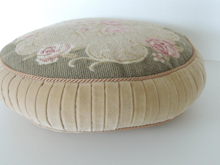 Round Floral Tapestry Decorative Pillow at 1stDibs tapestry