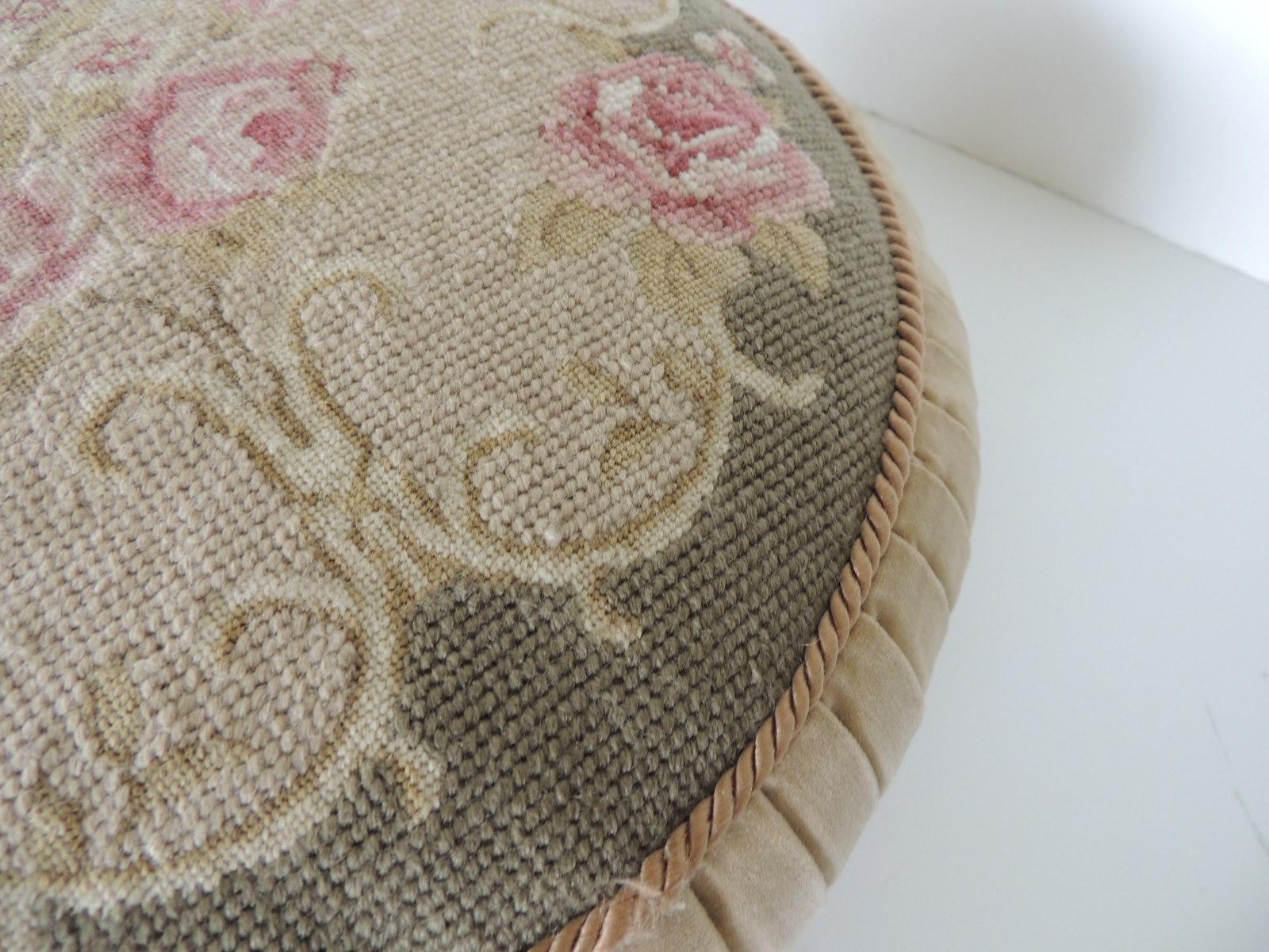 Bohemian Round Floral Tapestry Decorative Pillow