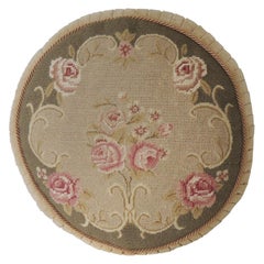 Round Floral Tapestry Decorative Pillow
