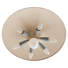 Round Flush Mount Fifties Sputnik, Italy, 1950s