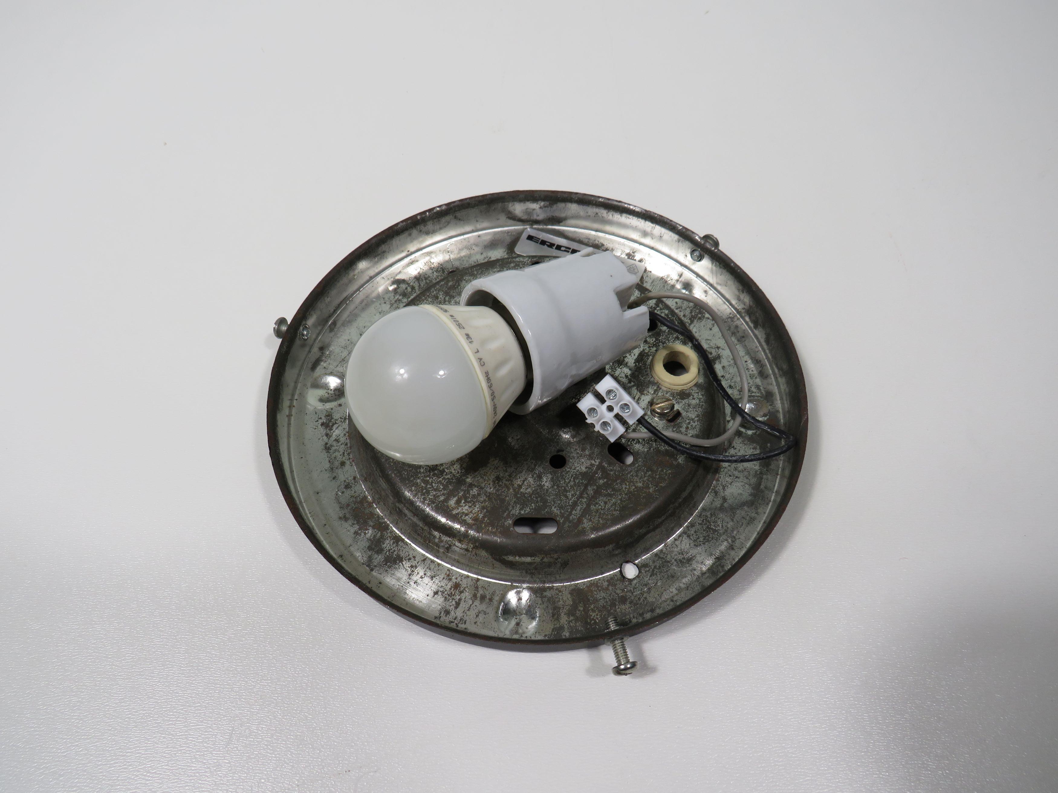 Round flush mount/ sconce by Erco, Germany 1960s For Sale 8