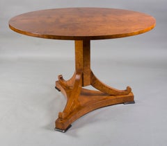 Round Folding Table in the Biedermeier Style