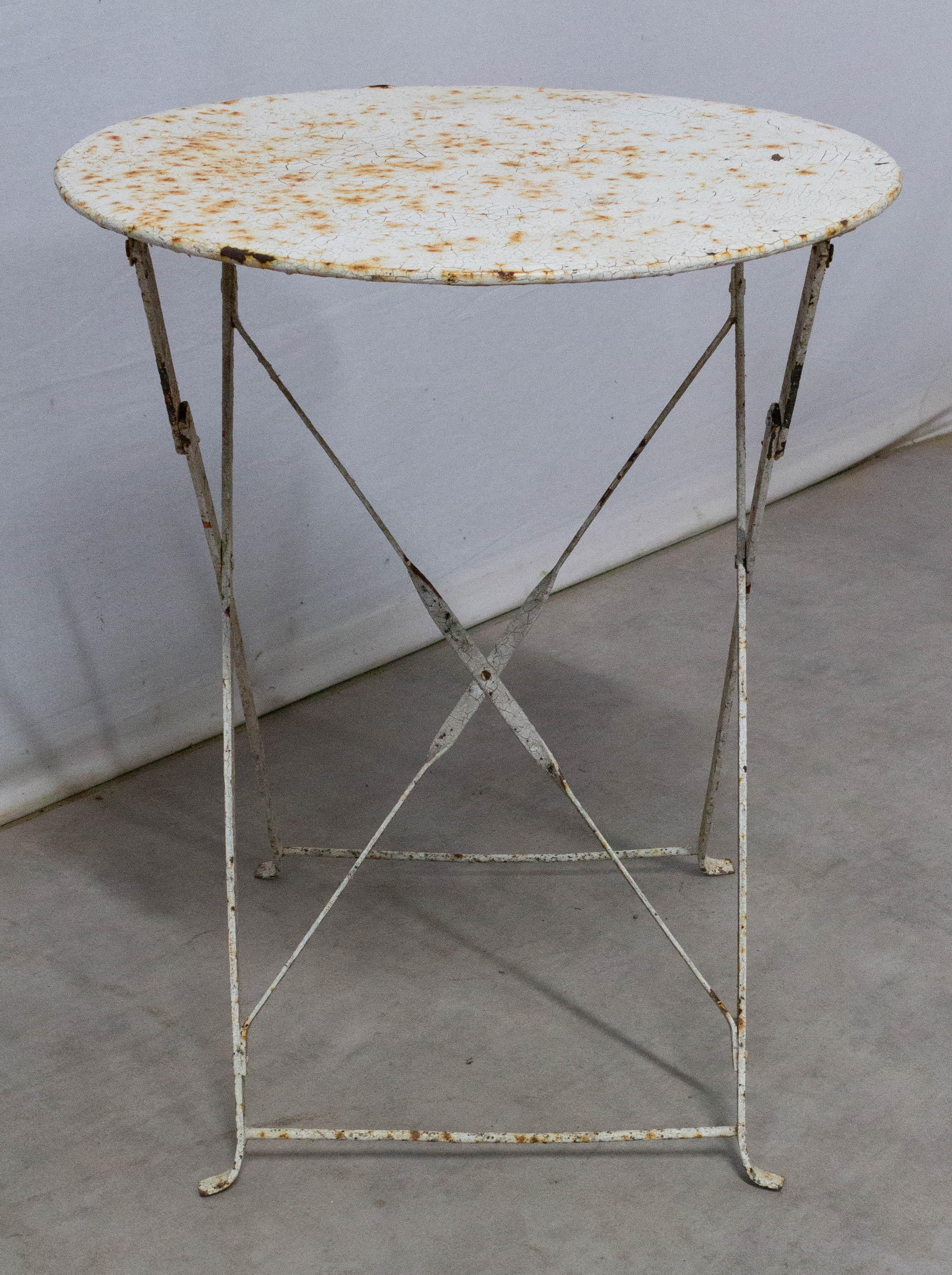 vintage metal folding table