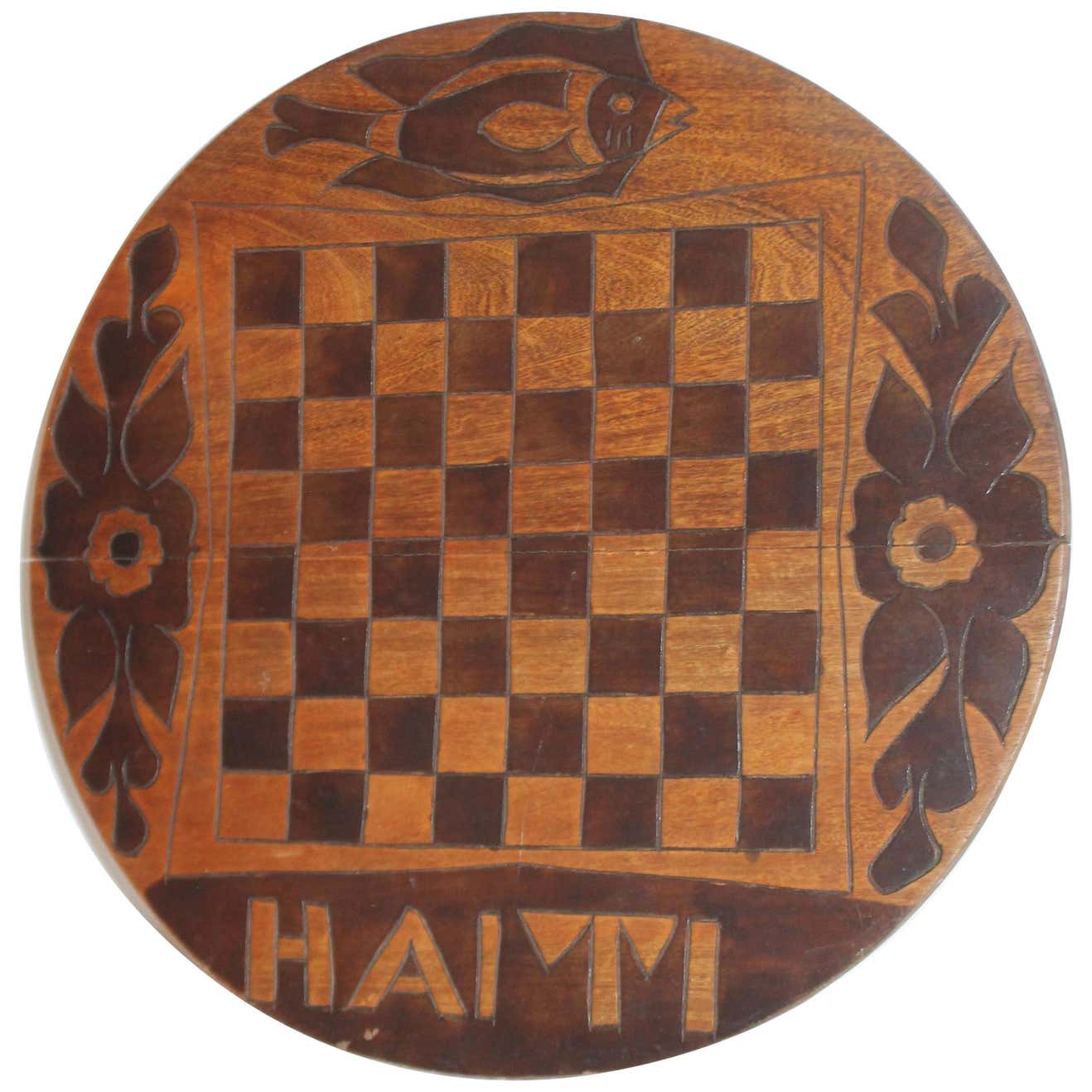 Round Folk Art Game Board From Haiti For Sale at 1stDibs haiti game