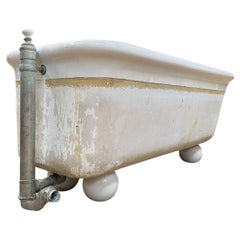 Antique Round Foot Bathtub, circa 1900