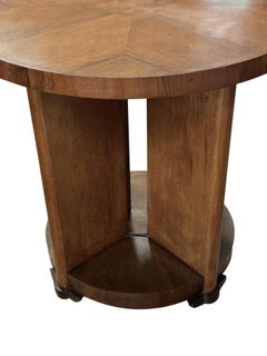 Round Four Paddle Legs Side Table, Italy, 1940s