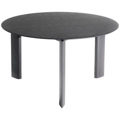 Round Fourdrops Table with Stained Wood Top, Oscar & Gabriele Buratti for Driade