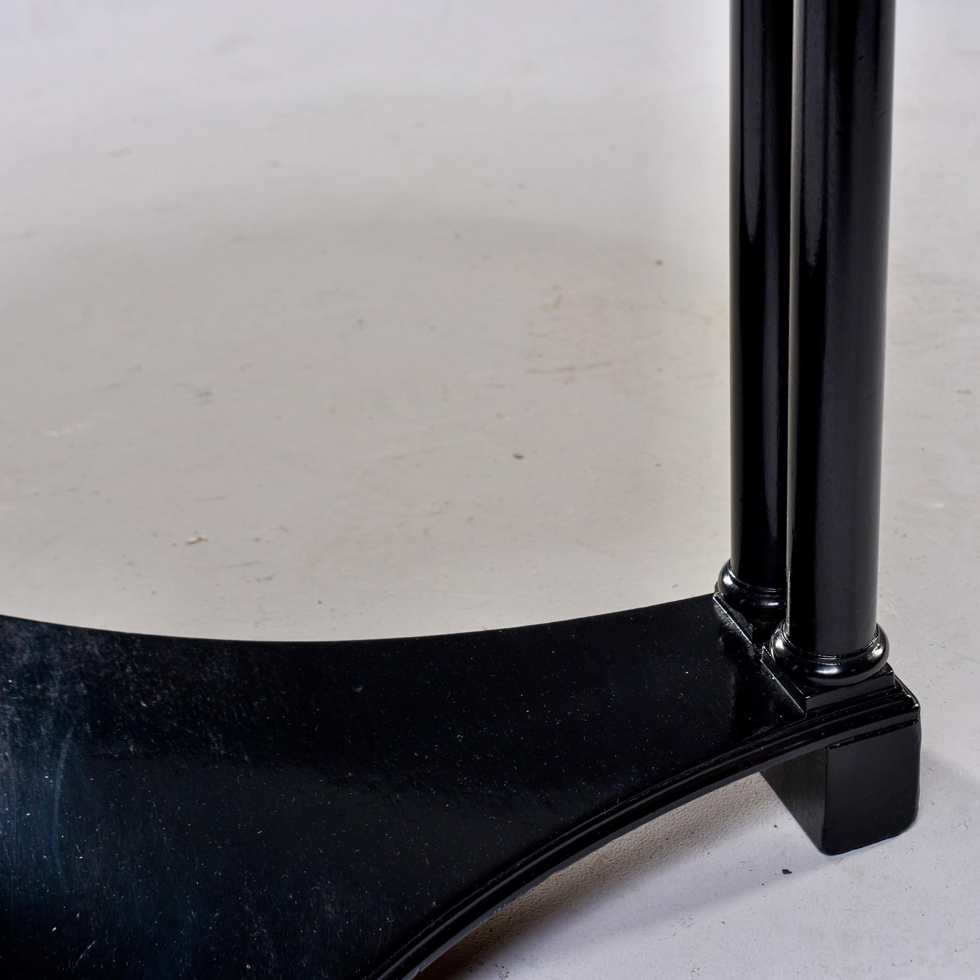 Round French Art Deco Ebonised Side Table 4