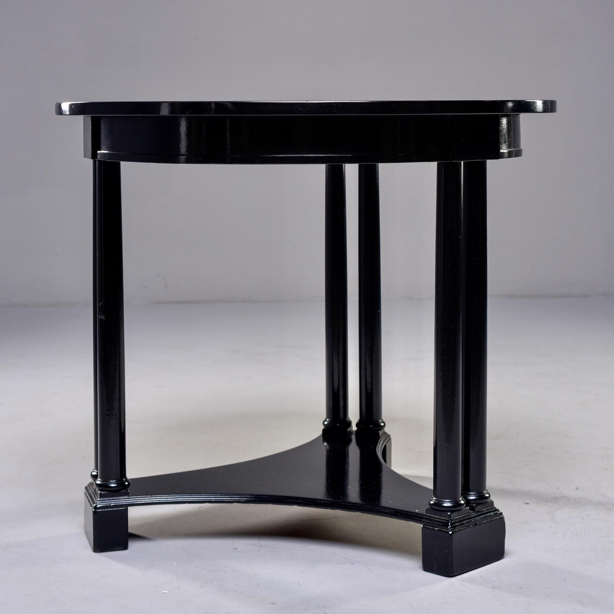 Mahogany Round French Art Deco Ebonised Side Table