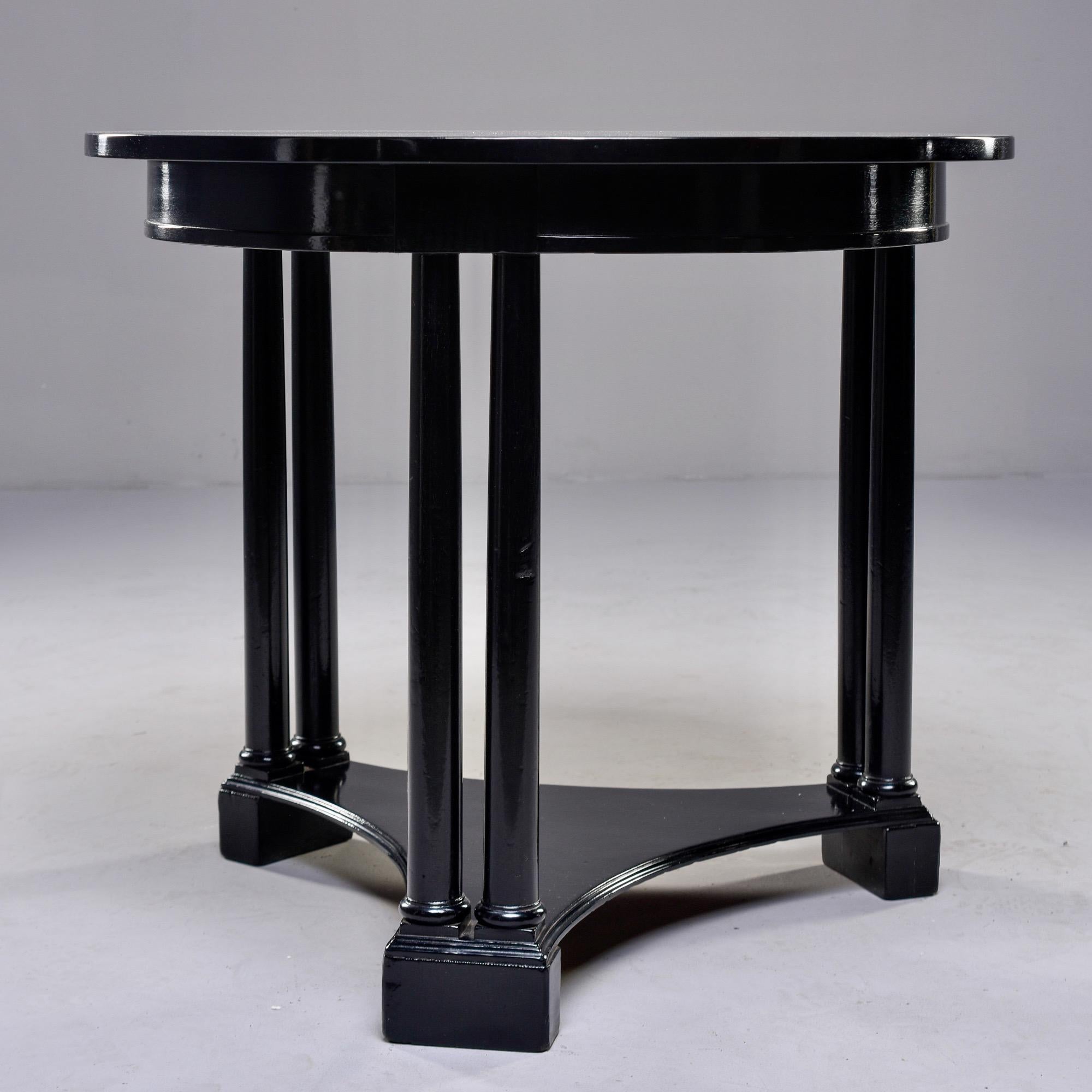 Round French Art Deco Ebonised Side Table 1